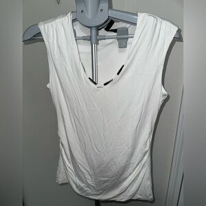 White House Black Market V-Neck White Tank Top NWT